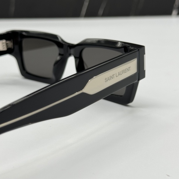 NEW SL572 001 SAINT LAURENT UNISEX BLACK SQUARE SUNGLASSES SAINT LAURENT SL 572 - Picture 11 of 15